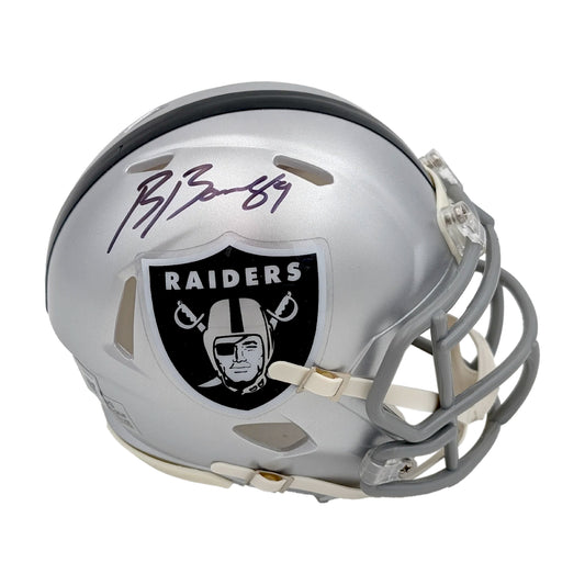 Brock Bowers Signed Las Vegas Raiders Speed Mini Helmet - Beckett