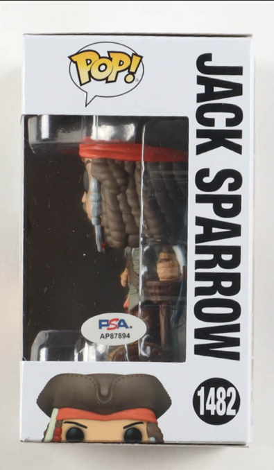 Johnny Depp Signed "Pirates Of The Caribbean" #1482 Jack Sparrow Funko Pop! - PSA AP87894