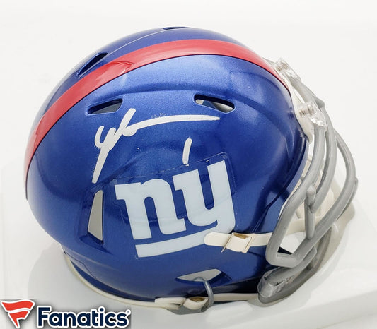 Malik Nabers Autographed New York Giants Speed Mini Helmet (FAN)