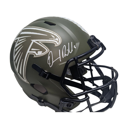Desmond Ridder Autographed Falcons Salute Replica Full Size Helmet - BAS