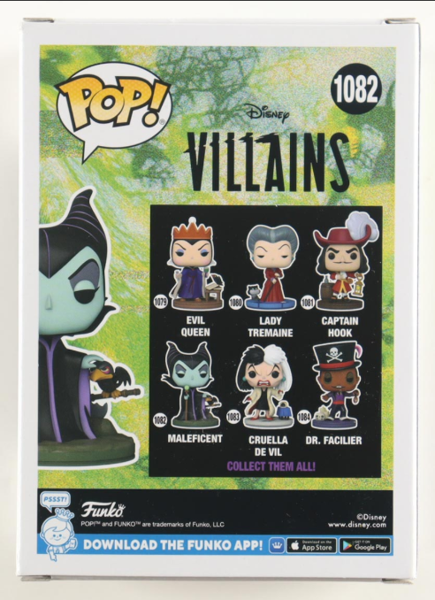 Angelina Jolie Signed "Disney Villains" #1082 Maleficent Funko Pop! - PSA