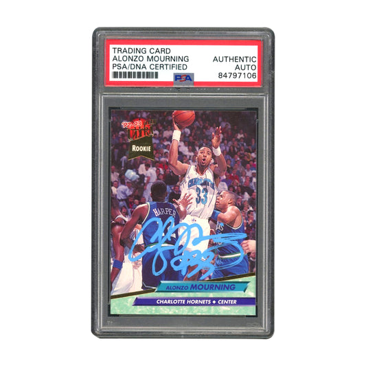 Alonzo Mourning 1992-93 Fleer Ultra PSA Authentic Auto