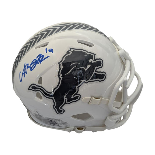 Amon-Ra St. Brown Signed Authentic Salute To Service 2024 Mini Helmet NFL