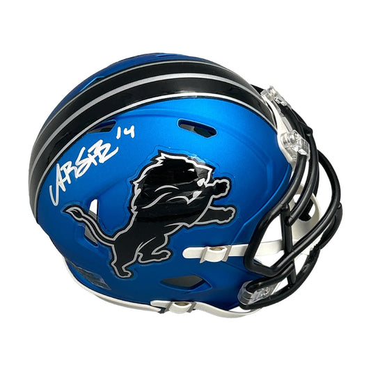Amon-Ra St. Brown Signed Authentic On-Field Alternative 2024 Detroit Lions Mini Helmet