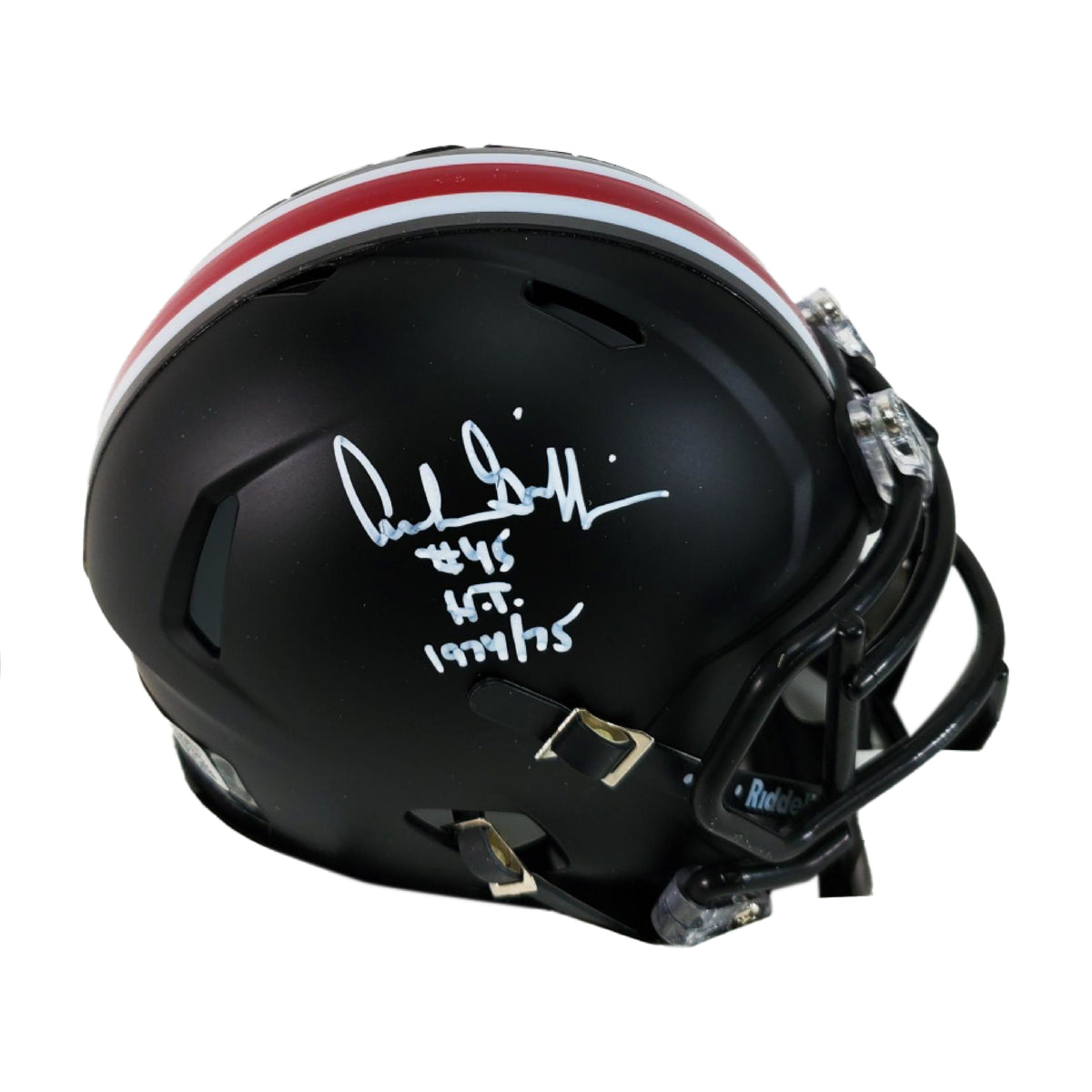 Archie Griffin Signed Ohio State Black Mini Helmet Inscribed "1974/75 H.T." - GTA