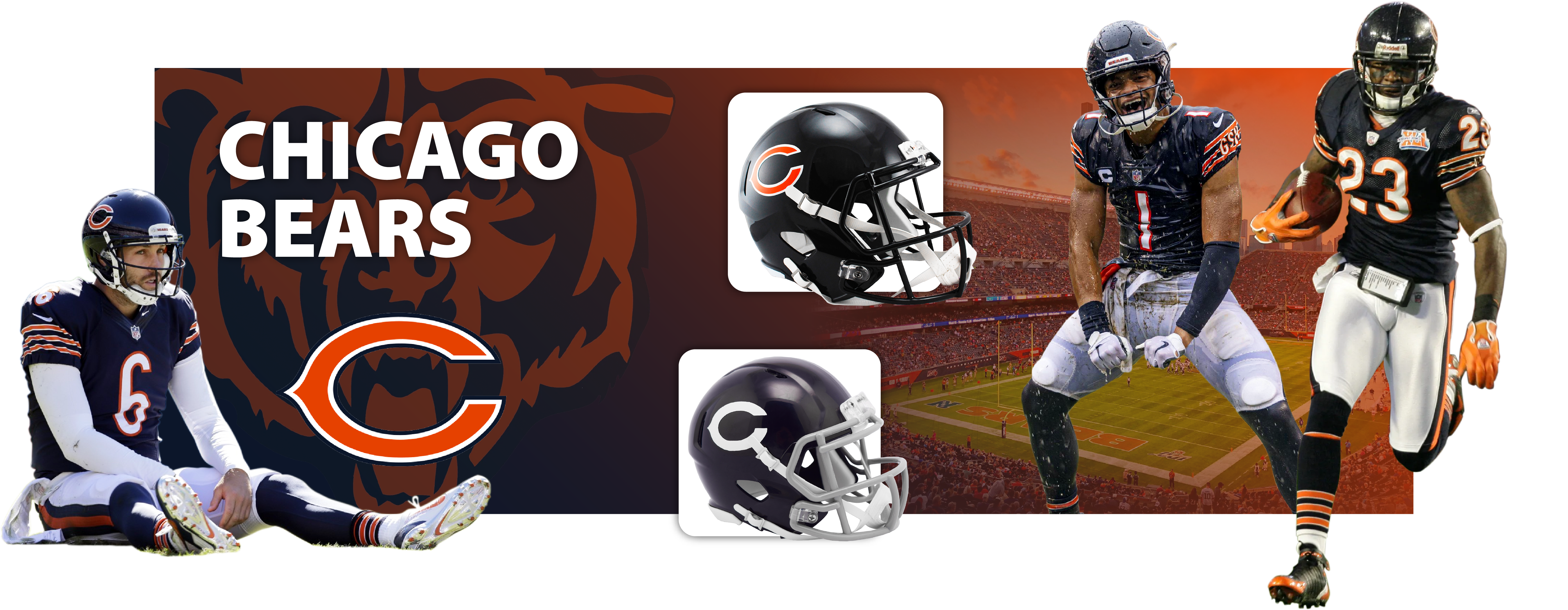 Riddell Chicago Bears 1962-1973 Throwback Speed Mini Helmet