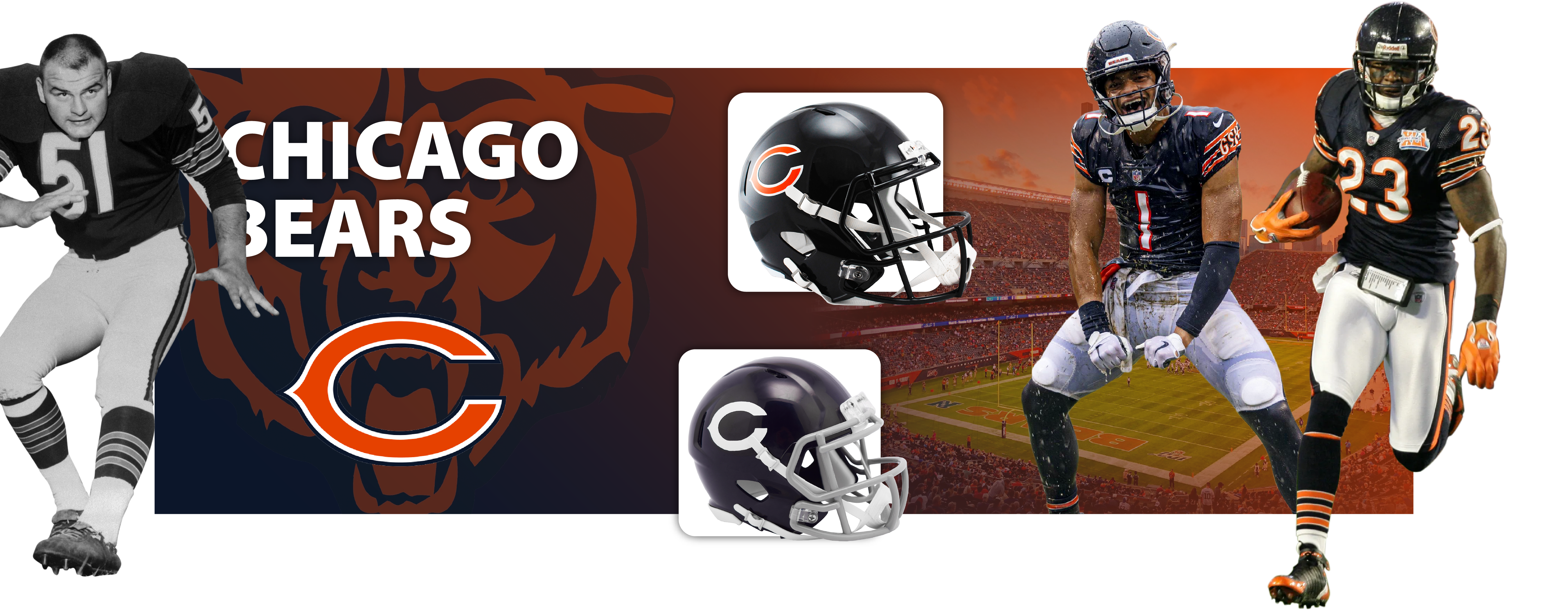 Chicago Bears Pocket Pro Speed Helmet - SWIT Sports