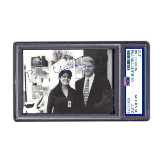 Bill Clinton PSA/DNA Authentic Encapsulated Cut Signature