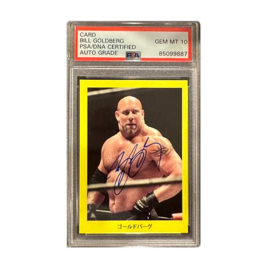 Bill Goldberg Signed 1997 WWF Japanese Trivia Card RC PSA Autograph 10