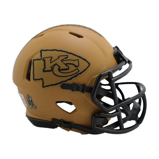 Kansas City Chiefs 2023 Salute to Service Riddell Speed Mini Football Helmet