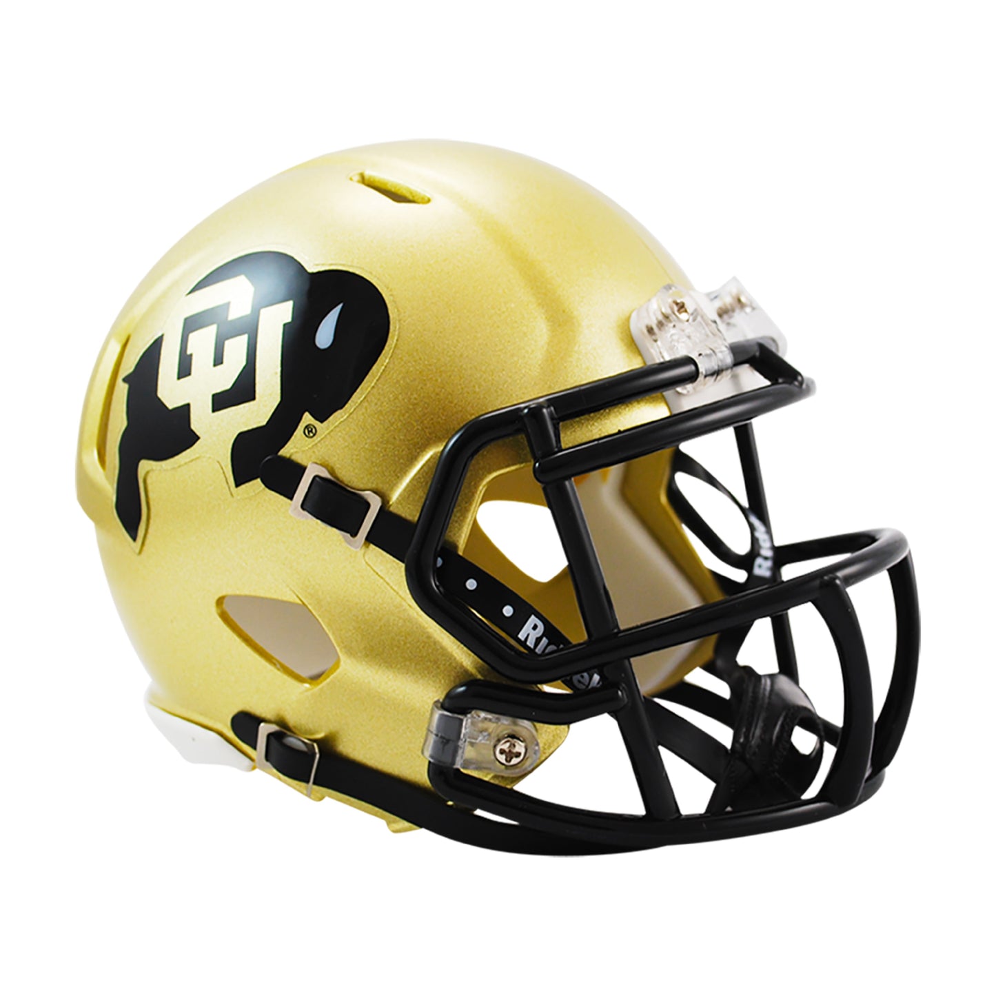 Colorado Buffaloes Gold Shell Riddell Speed Mini Football Helmet