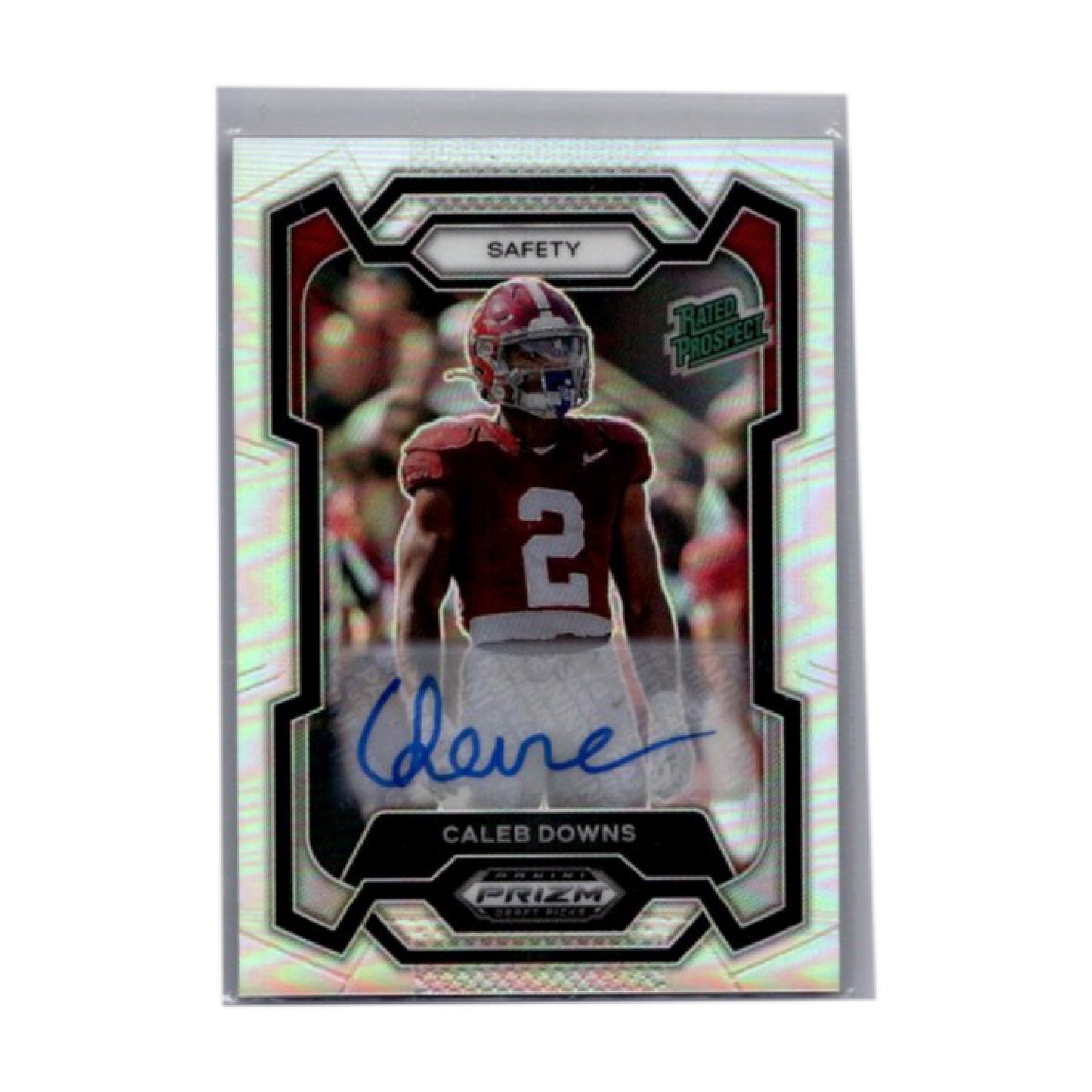 Caleb Downs 2024 Panini Prizm Draft Picks - Rated Prospect #186 Silver Prizm Autographs