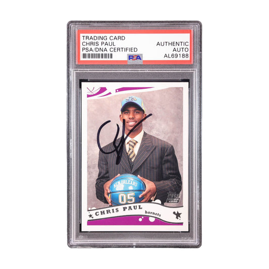 Chris Paul Signed Authentic Topps RC NBA Hornets
