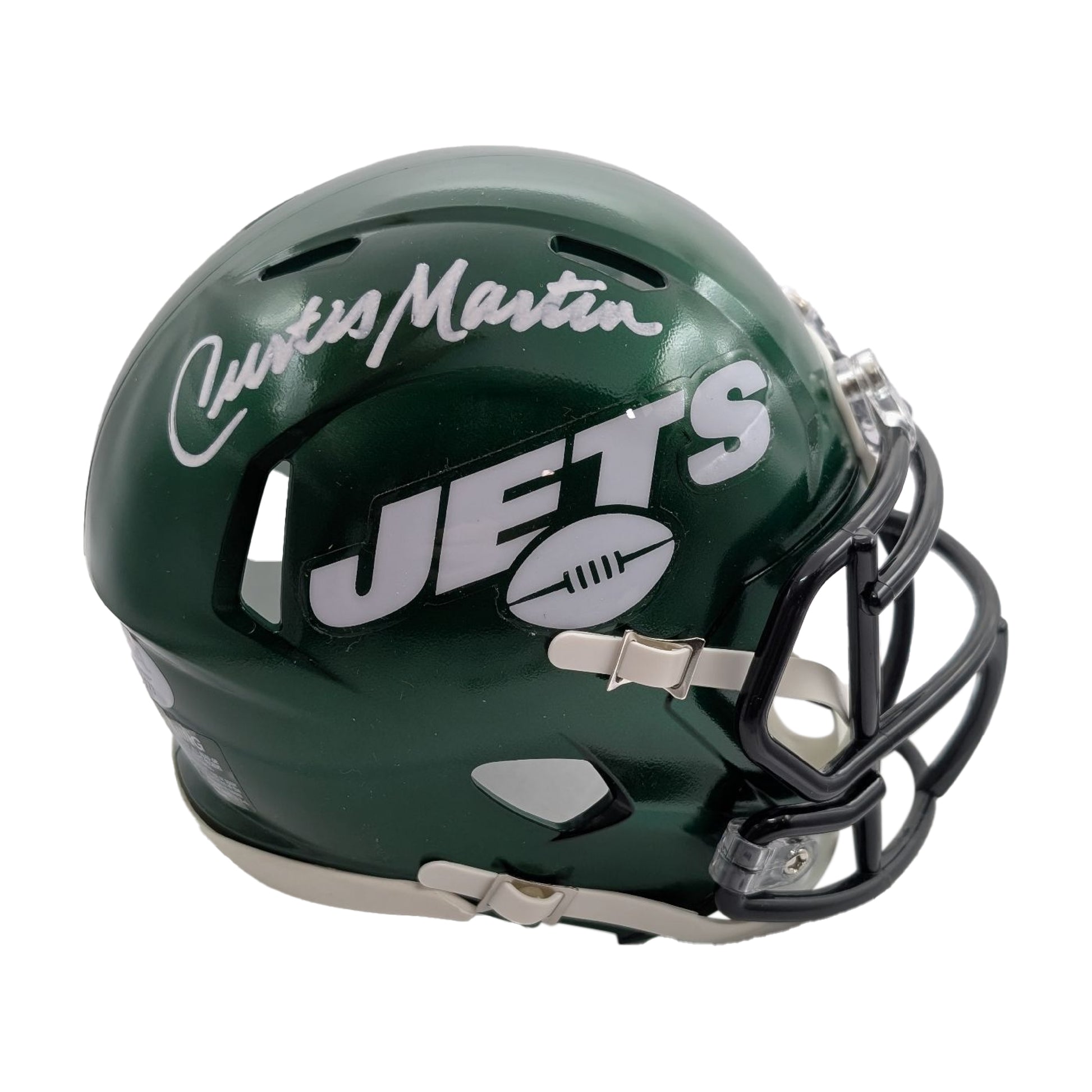 Curtis Martin Signed Authentic New York Jets NFL Mini Helmet