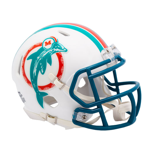 Miami Dolphins 1980-1996 Throwback Riddell Speed Mini Football Helmet