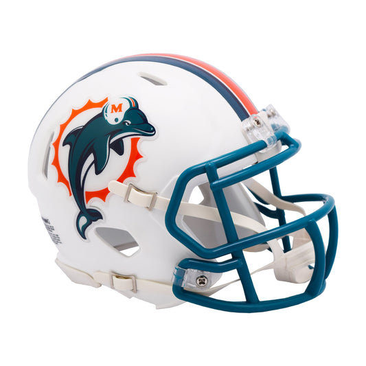 Miami Dolphins 1997-2012 Throwback Riddell Speed Mini Football Helmet