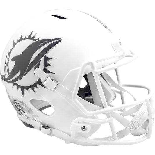 Miami Dolphins 2024 Salute to Service Riddell Speed Replica Football Helmet