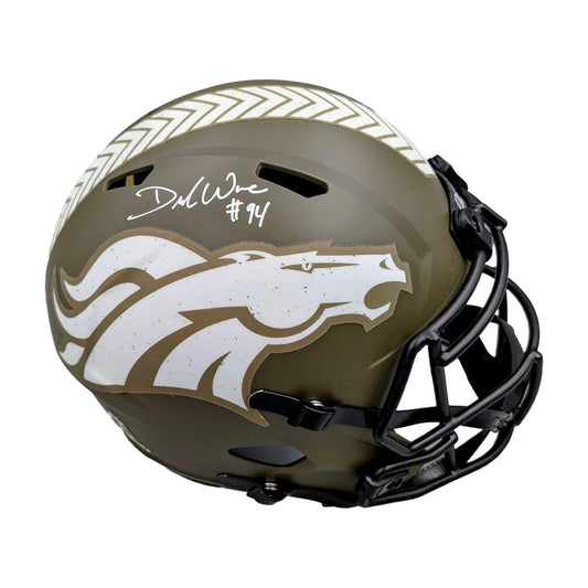 DeMarcus Ware Signed Authentic Salute To Service Broncos Helmet NFL