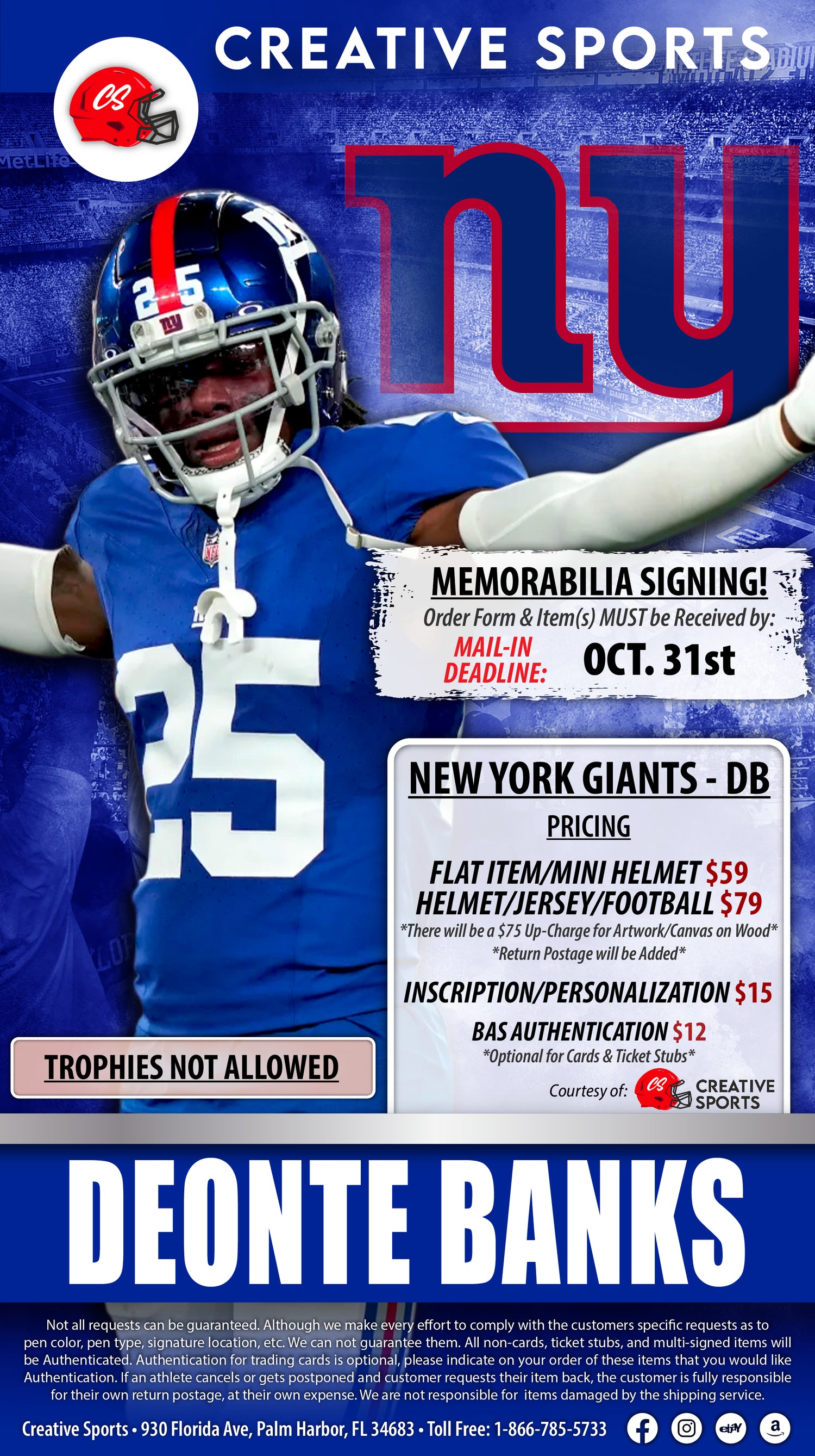 How to get Deonte Banks NY Giants jerseys now on Fanatics