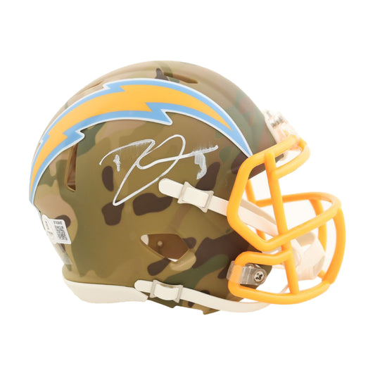 Derwin James Signed Los Angeles Chargers Camo Mini Helmet NFL