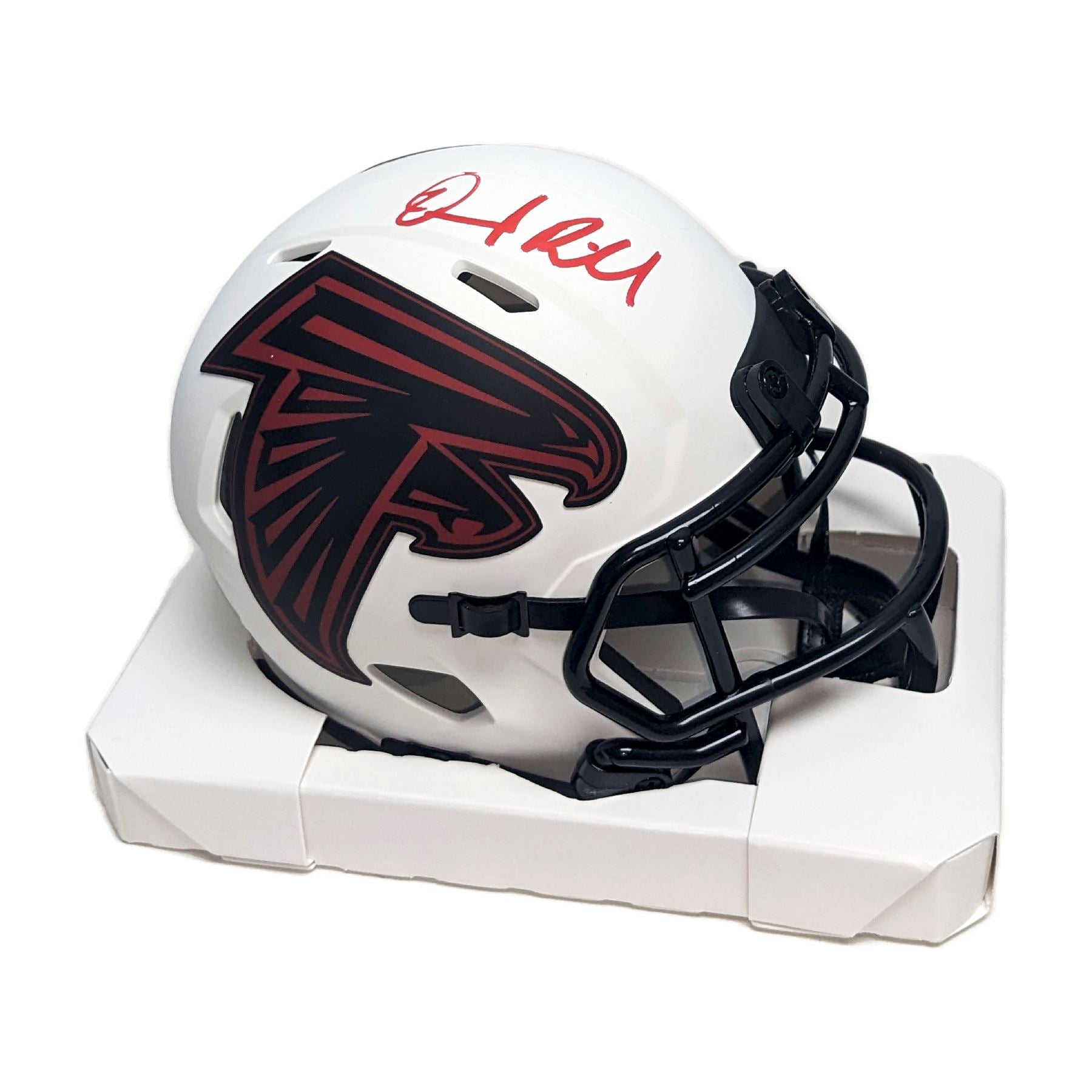 Desmond Ridder Autographed Falcons Lunar Mini Helmet- BAS – Creative Sports