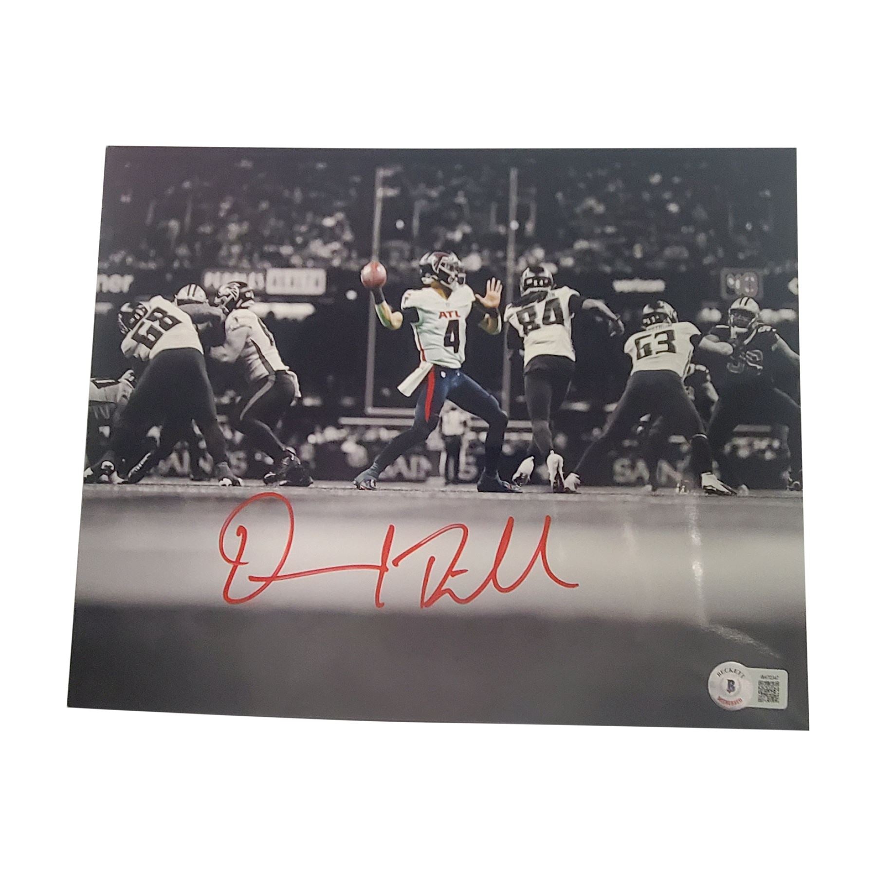Desmond Ridder Signed Authentic Photo Atlanta Falcons NFL