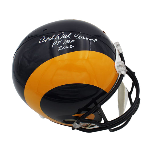 Dick Vermeil Autographed Los Angeles Rams F/S Replica Helmet