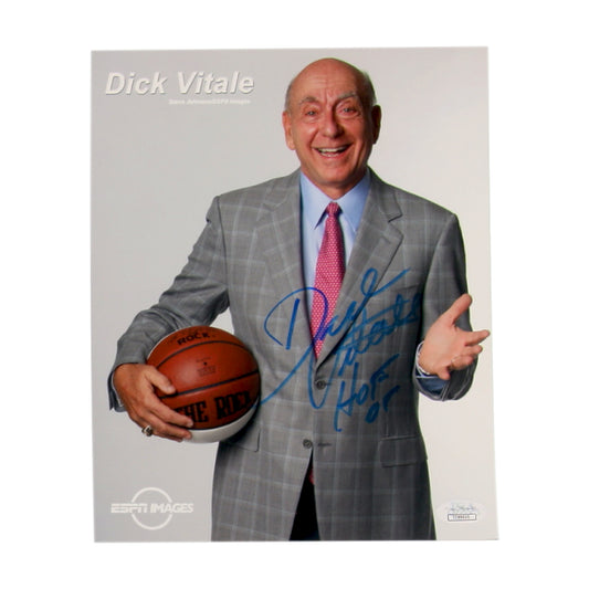 Dick Vitale Signed 8x10 Photo Inscribed "HOF 08" - JSA