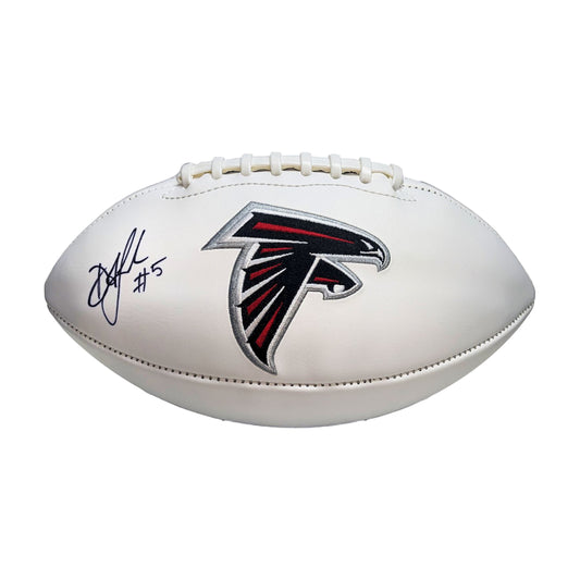 Drake London Autographed Atlanta Falcons Logo Football - BAS