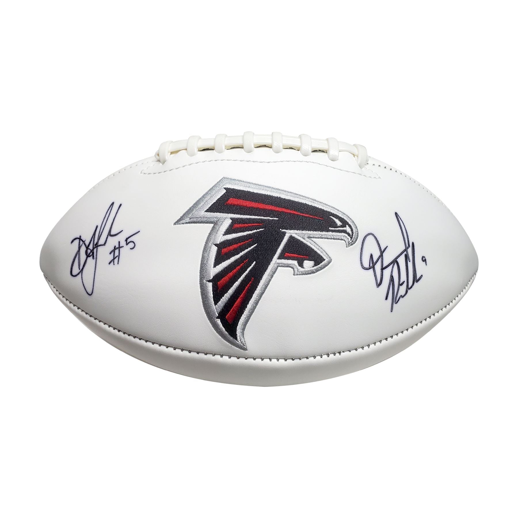 Drake London Desmond Ridder Signed Authentic Atlanta Falcons NFL Football