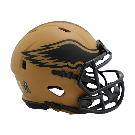 Philadelphia Eagles 2023 Salute to Service Riddell Speed Mini Football Helmet