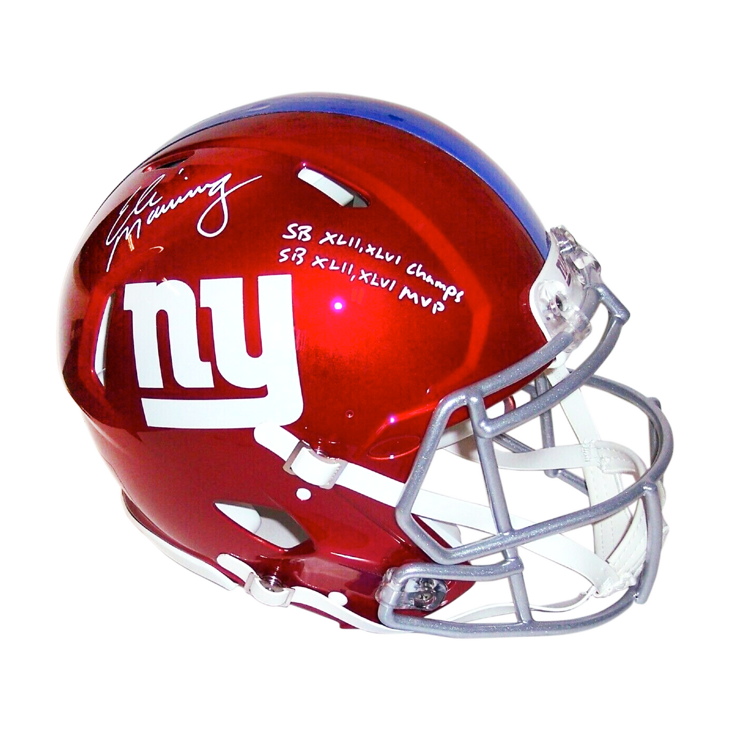 ELI MANNING SIGNED NY GIANTS FLASH AUTHENTIC PRO FULL SIZE HELMET MVP