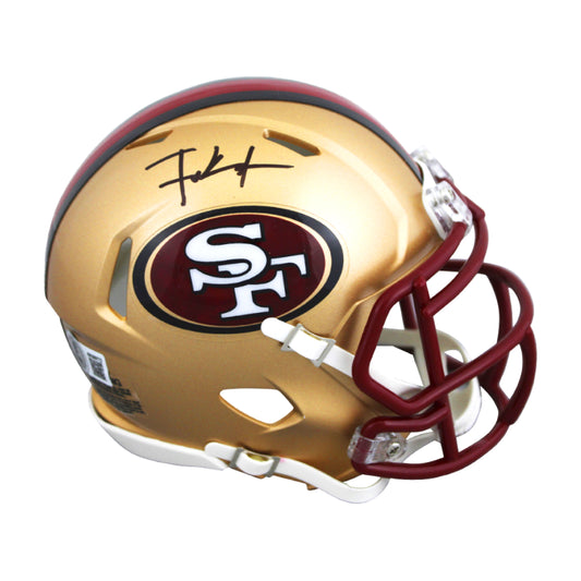 Frank Gore Signed 49ers Throwback 1996-2008 Mini Helmet - Beckett