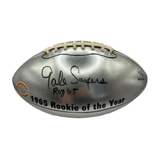 Signed Gayle Sayers Rookie Of The Year Signed Football