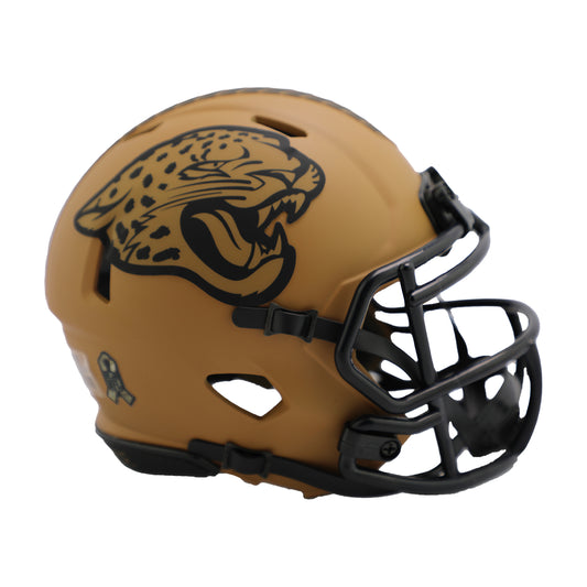 Jacksonville Jaguars 2023 Salute to Service Riddell Speed Mini Football Helmet