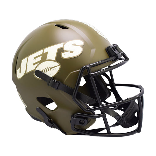 New York Jets 2022 Salute to Service Riddell Speed Replica Football Helmet