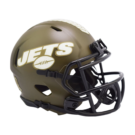 New York Jets 2022 Salute to Service Riddell Speed Mini Football Helmet