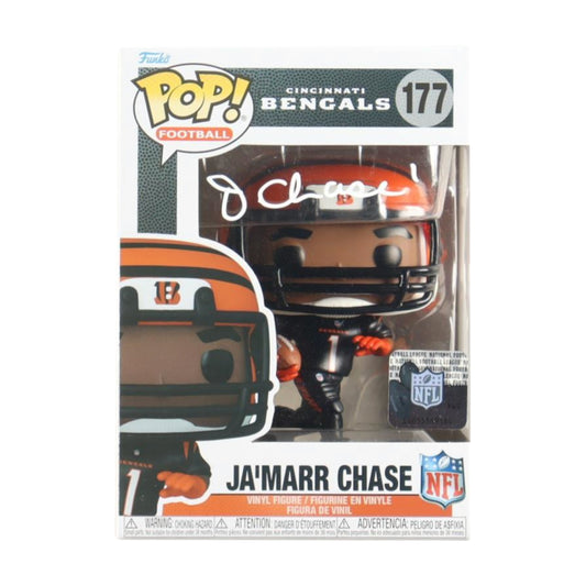 Ja'Marr Chase Autographed Bengals Funko Pop! Figure #177 (Beckett)