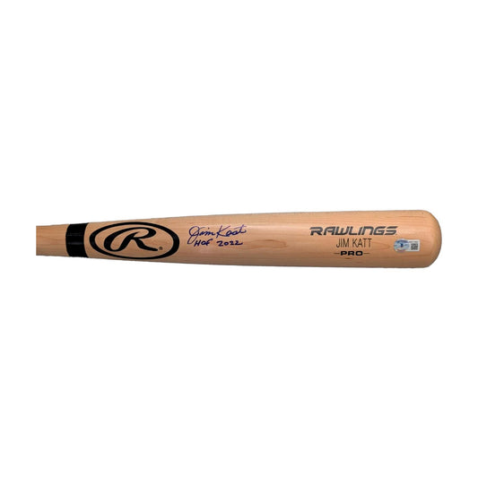 Jim Katt Signed Authentic Rawlings Baseball Bat MLB Twins 