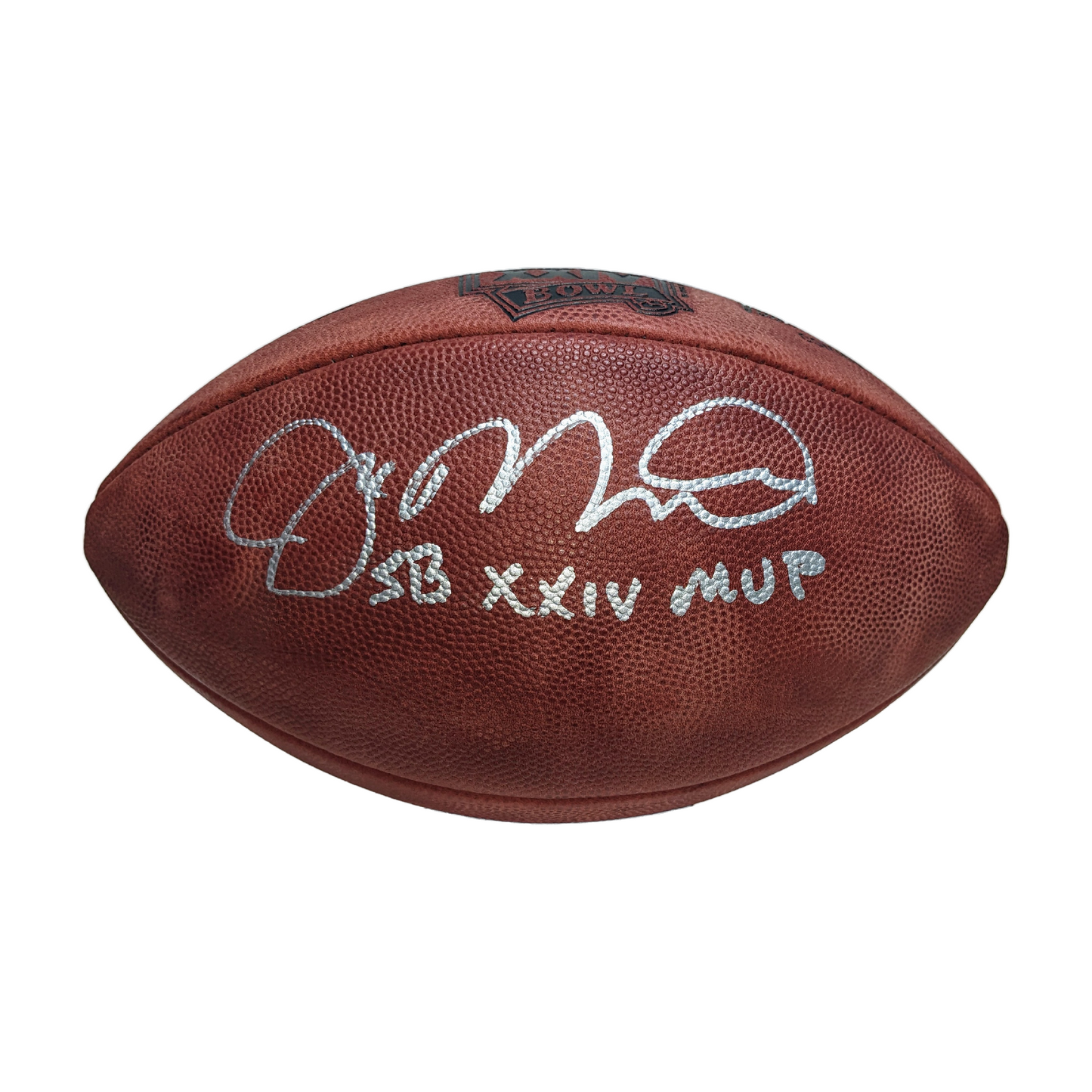 Joe Montana Autographed F1007 Super Bowl 24 Football with MVP -PSA