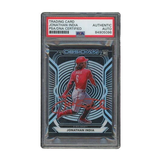 Jonathan India Signed Authentic PSA Auto Panini Obsidian RC MLB