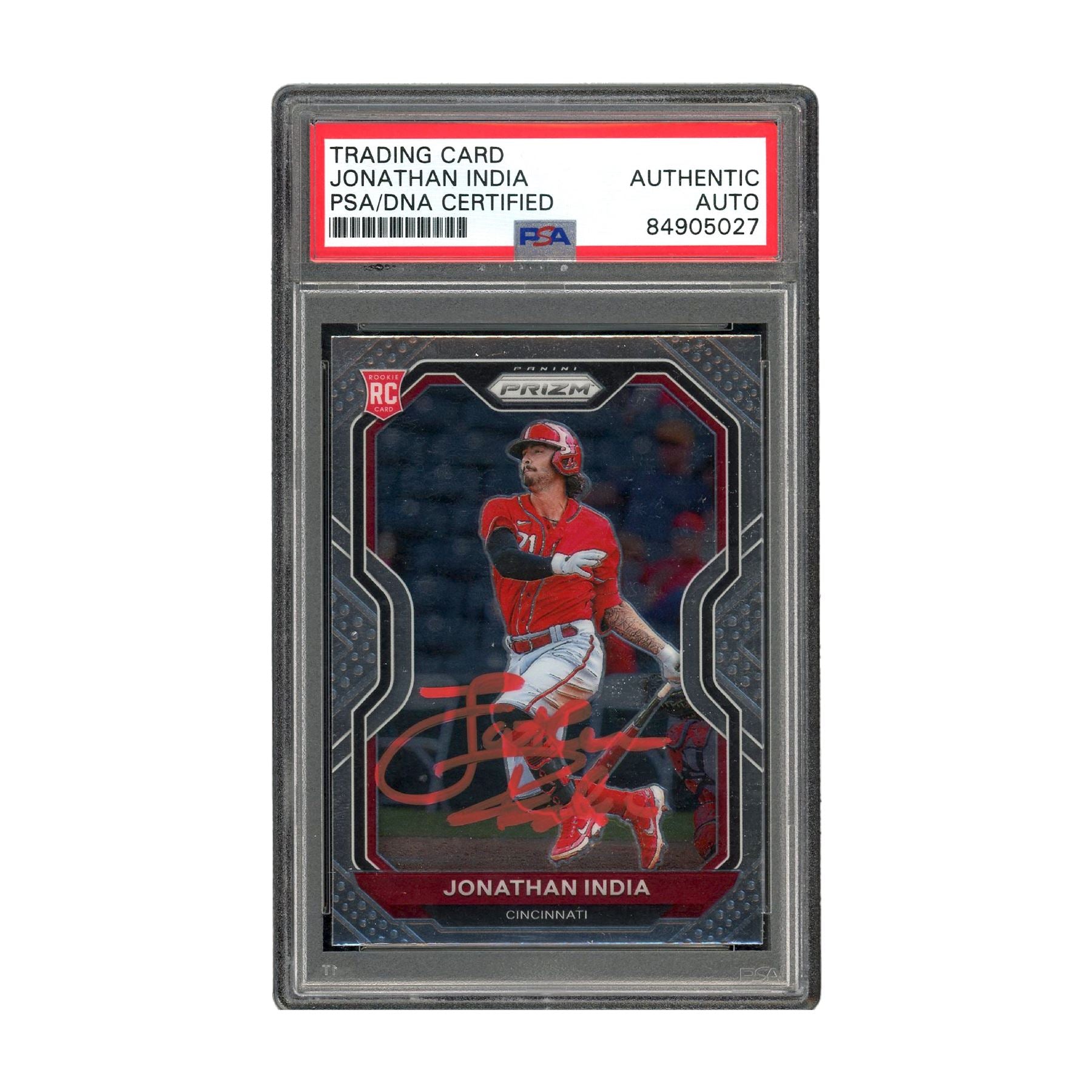 Jonathan India Signed Authentic Prizm RC Reds MLB PSA