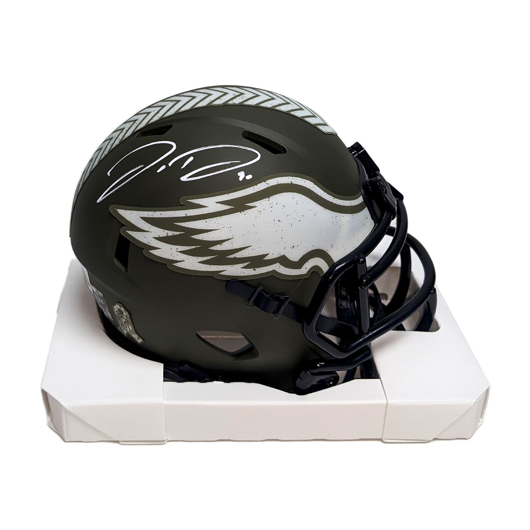 Jordan Davis Signed Authentic Eagles Salute To Service NFL Mini Helmet