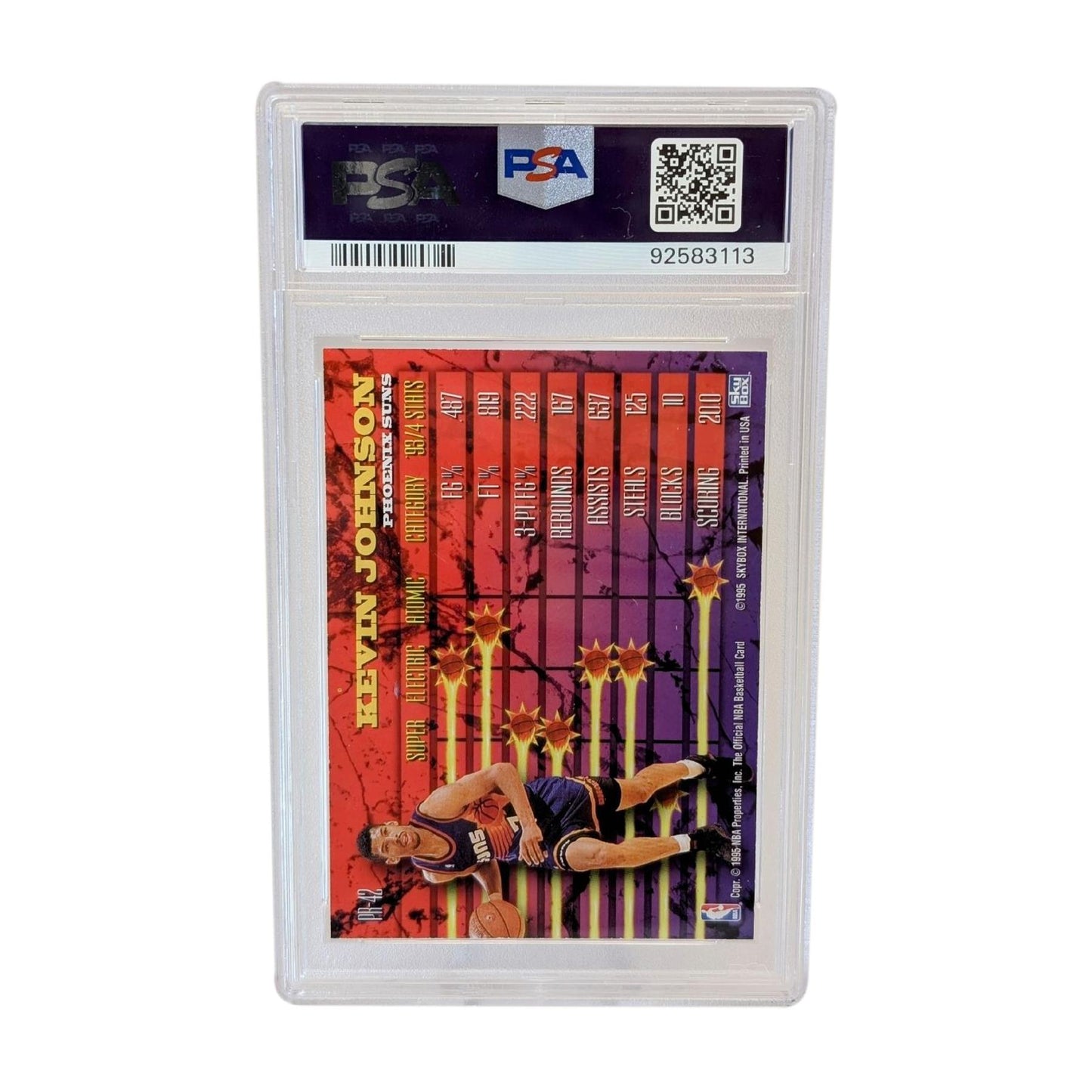 Kevin Johnson Phoenix Suns 1994 Hoops Power Ratings PSA NBA