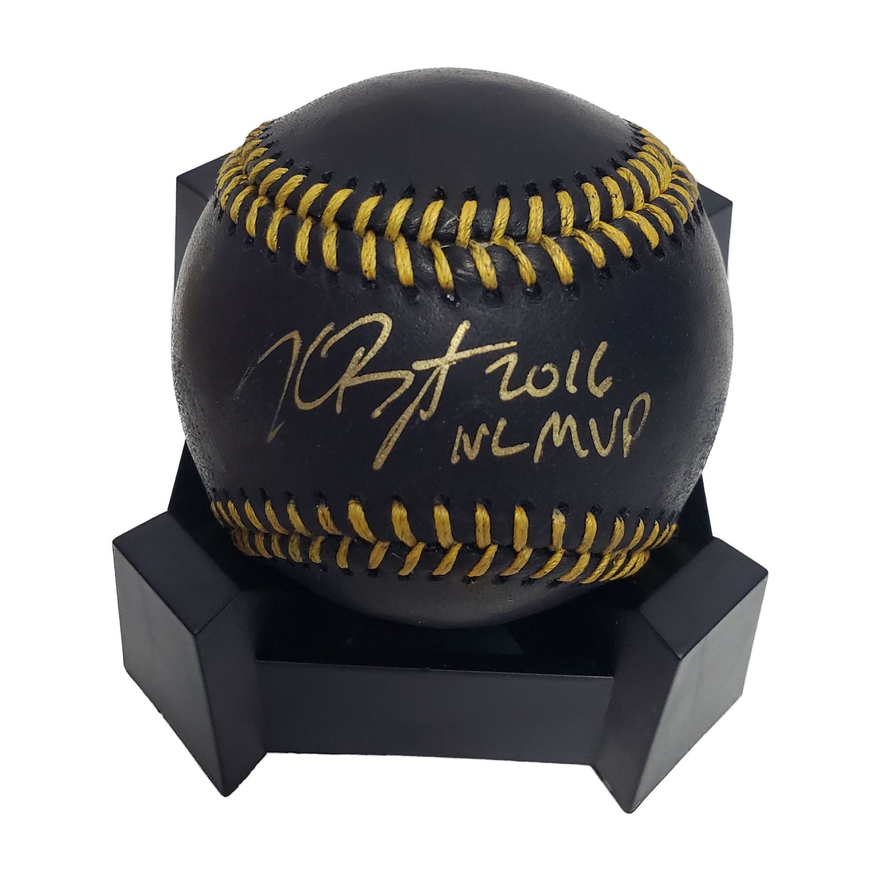 Kris Bryant Signed Authentic MLB Black Baseball 2016 NL MVP