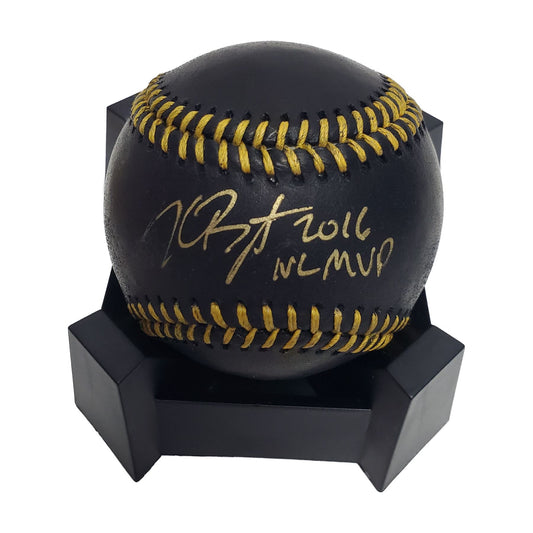 Kris Bryant Signed Authentic MLB Black Baseball 2016 NL MVP
