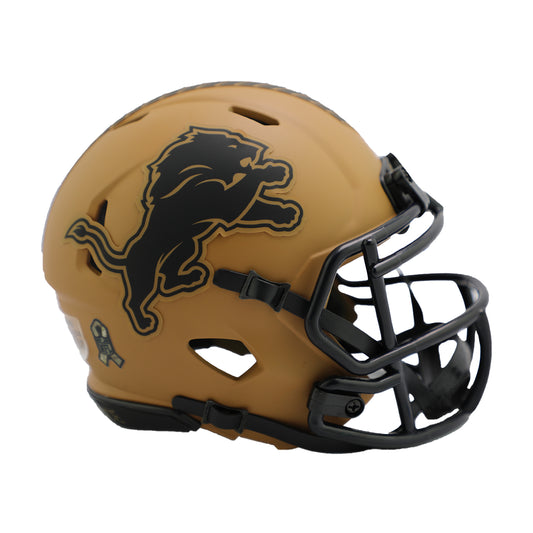 Detroit Lions 2023 Salute to Service Riddell Speed Mini Football Helmet
