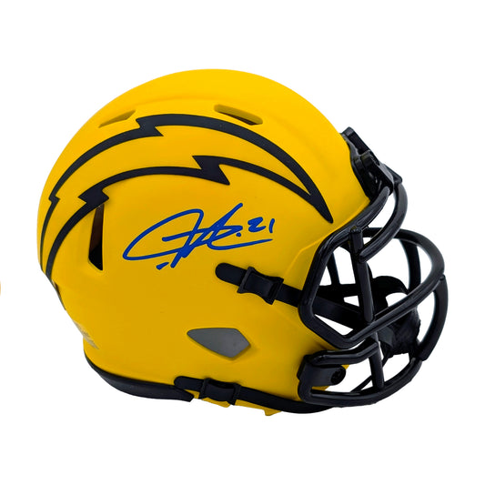 LaDainian Tomlinson Signed Chargers Rave Mini Helmet - Beckett