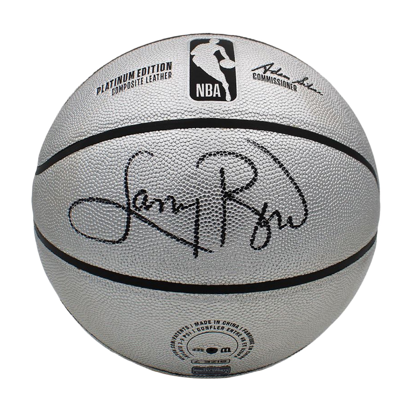 Larry Bird Autographed Wilson Platinum Basketball - JSA
