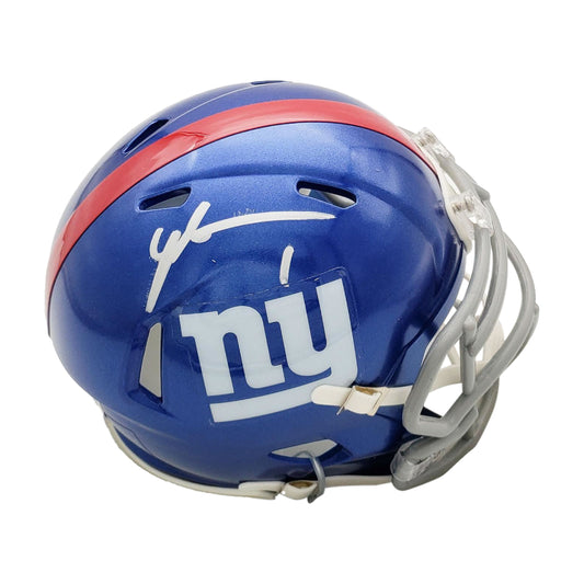 Malik Nabers Autographed New York Giants Speed Mini Helmet (FAN)